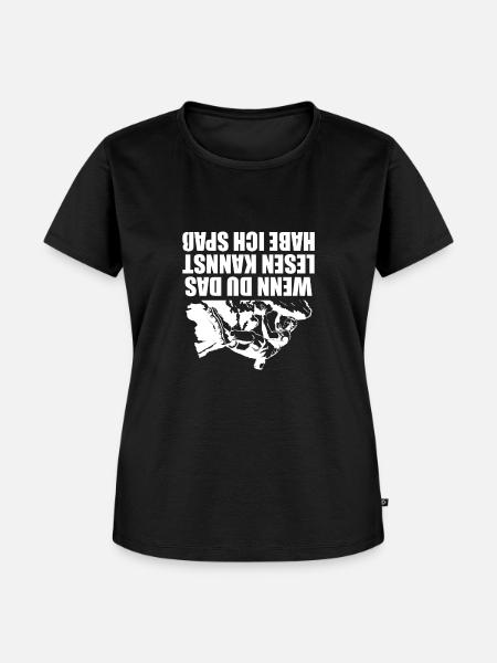 Abenteuerlust Geschenkidee Klettern Kopfüber - Frauen Premium Bio T-Shirt - Schwarz