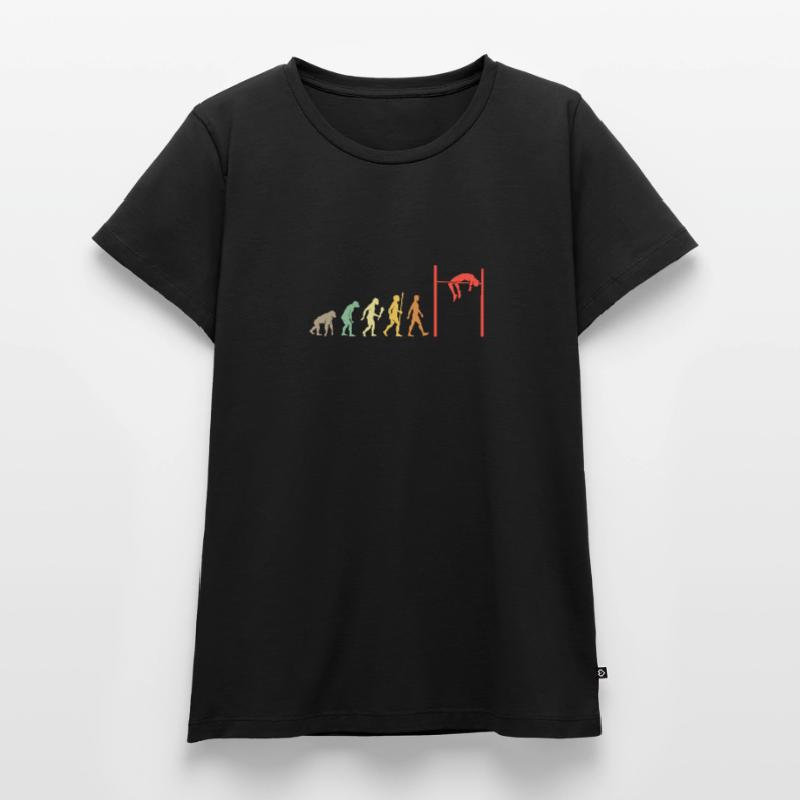 Vintage Hochsprung Evolution Athlet Geschenkidee Frauen Premium Bio T-Shirt