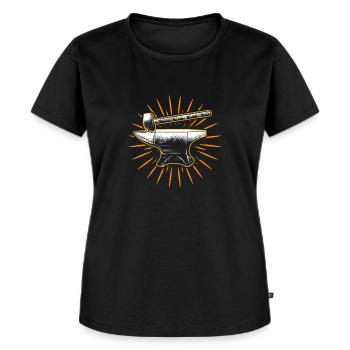 Anvil Hammer Forger Farrier Blacksmith Metalsmith - Women's Premium Organic T-shirt - black - Front - Selfina (174cm)