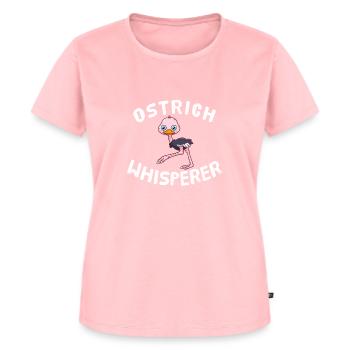 Ostrich Whisperer Strauß Vogelstrauß Vögel - Frauen Premium Bio T-Shirt - Rosa - Vorne - AI Model Female 172 dark (172cm)