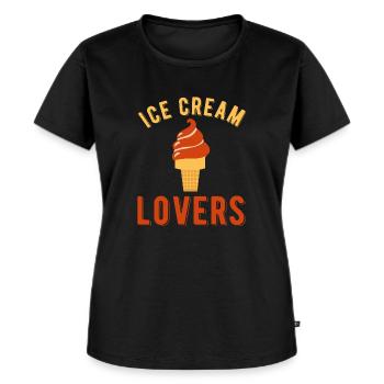 Ice Cream Lover Summer Design - Women's Premium Organic T-shirt - black - Front - Selfina (174cm)