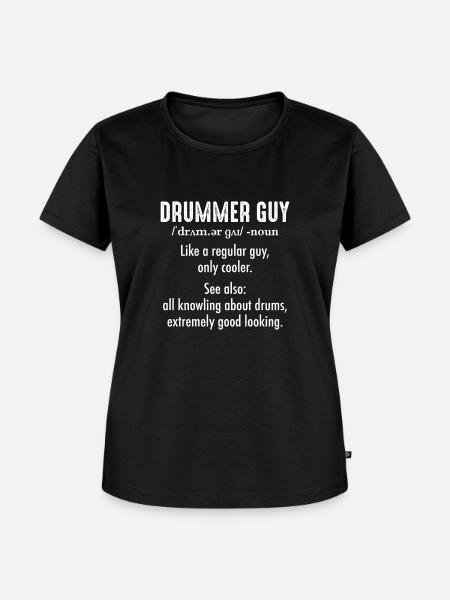 Drummer Guy Definition Drumming Drum - Frauen Premium Bio T-Shirt - Schwarz