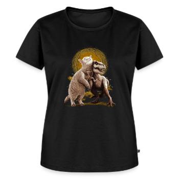 Tom and Scary - Frauen Premium Bio T-Shirt - Schwarz - Vorne - Selfina (174cm)