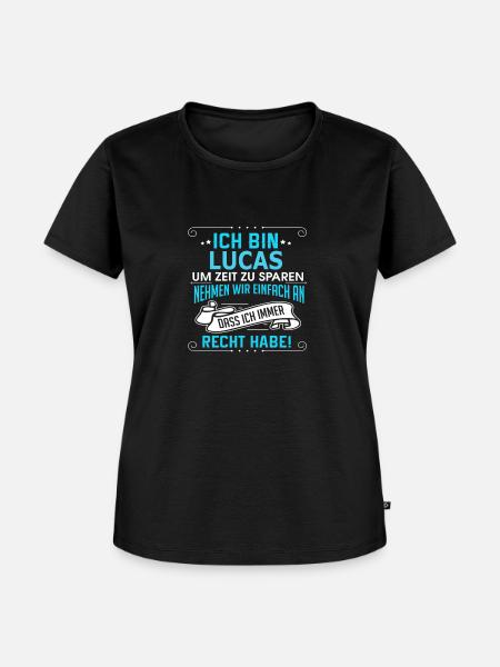 LUCAS - Frauen Premium Bio T-Shirt - Schwarz