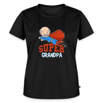 Super grand-père grand-père héros super-puissance grand-père Opi - T-shirt Premium bio Femme - noir - Devant - Selfina (174cm)