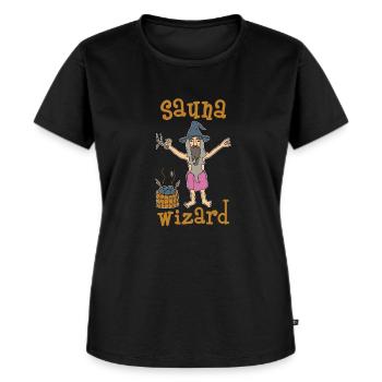 Sauna Hexe - Frauen Premium Bio T-Shirt - Schwarz - Vorne - Selfina (174cm)