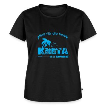 Kreta - Frauen Premium Bio T-Shirt - Schwarz - Vorne - Selfina (174cm)