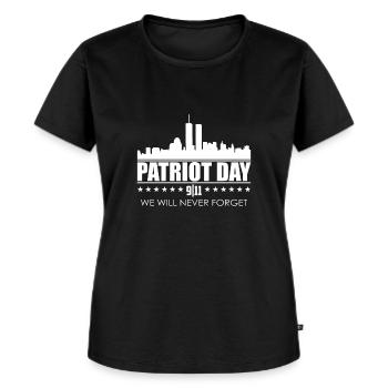 We will never forget 9/11 - Frauen Premium Bio T-Shirt - Schwarz - Vorne - Selfina (174cm)