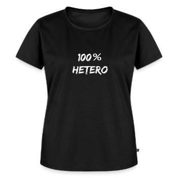 Straight 100% Straight man and woman - Women's Premium Organic T-shirt - black - Front - Selfina (174cm)
