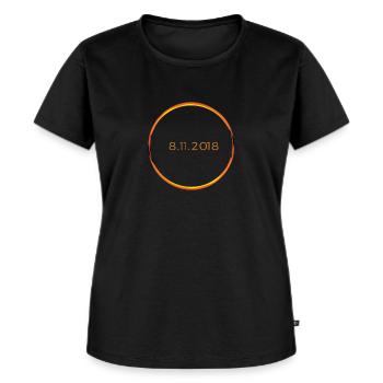 solar eclipse - Women's Premium Organic T-shirt - black - Front - Selfina (174cm)