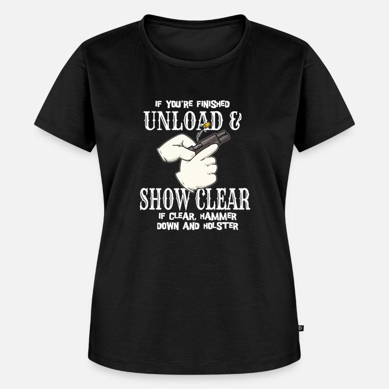 Shooting Pistol Unloading Bullet Firearm - Women's Premium Organic T-shirt - black