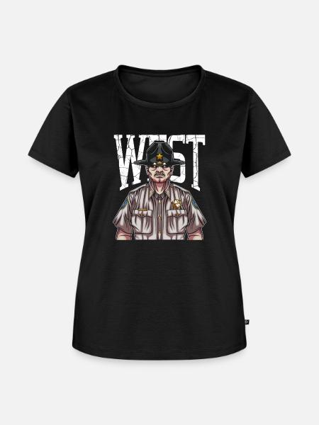 Sheriff - Frauen Premium Bio T-Shirt - Schwarz