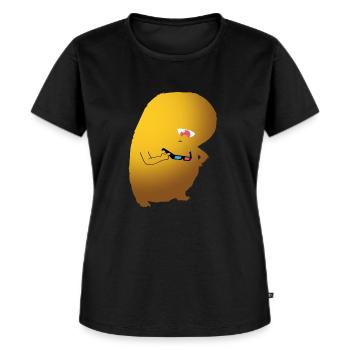 3D Brillen Monster - Frauen Premium Bio T-Shirt - Schwarz - Vorne - Selfina (174cm)