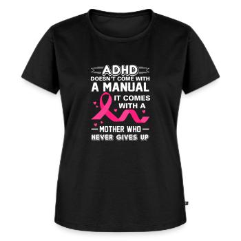ADHD Mom Best Mothers Gift - Women's Premium Organic T-shirt - black - Front - Selfina (174cm)