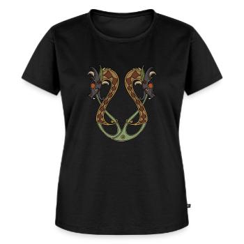 Odins Dragon Mythical Celtic Viking Tribal Gift - T-shirt Premium bio Femme - noir - Devant - Selfina (174cm)