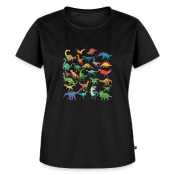 Dinosaurier-Arten Grafiken Dino T-Rex Jungen Dinos - Frauen Premium Bio T-Shirt - Schwarz - Vorne - Selfina (174cm)
