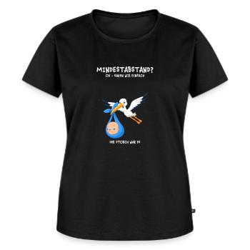 Corona Baby - Kein Corona, kein Baby - Frauen Premium Bio T-Shirt - Schwarz - Vorne - Selfina (174cm)