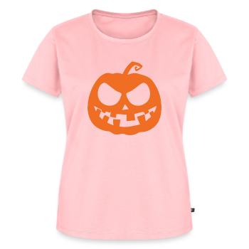 Citrouille d'Halloween effrayante - T-shirt Premium bio Femme - rose - Devant - AI Model Female 172 dark (172cm)