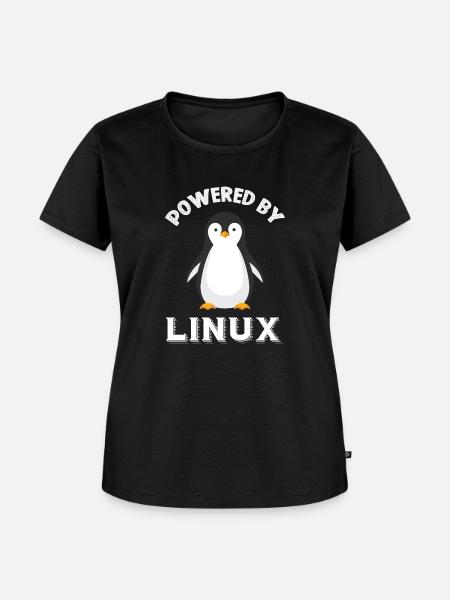 Unterstützt von Linux - Frauen Premium Bio T-Shirt - Schwarz