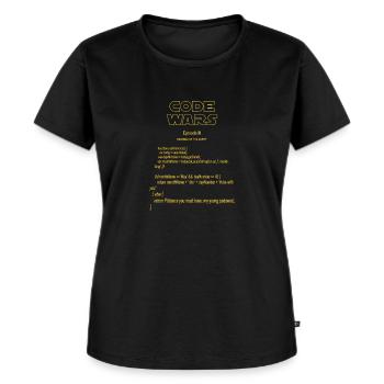 Guerres de code - T-shirt Premium bio Femme - noir - Devant - Selfina (174cm)
