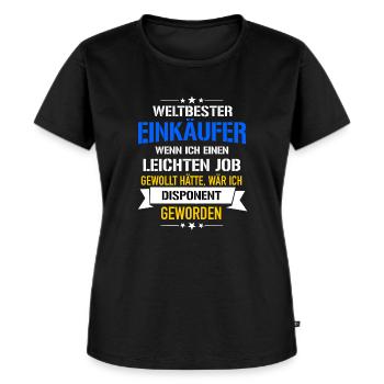 Lustiger Spruch Weltbester Einkäufer Disponent - Frauen Premium Bio T-Shirt - Schwarz - Vorne - Selfina (174cm)