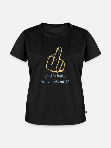 Voll nett - Frauen Premium Bio T-Shirt - Schwarz