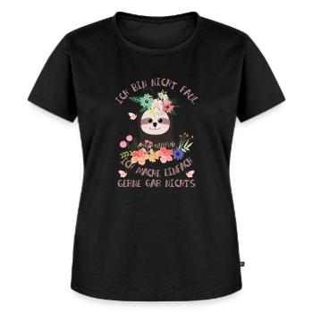Faultier - Frauen Premium Bio T-Shirt - Schwarz - Vorne - Selfina (174cm)