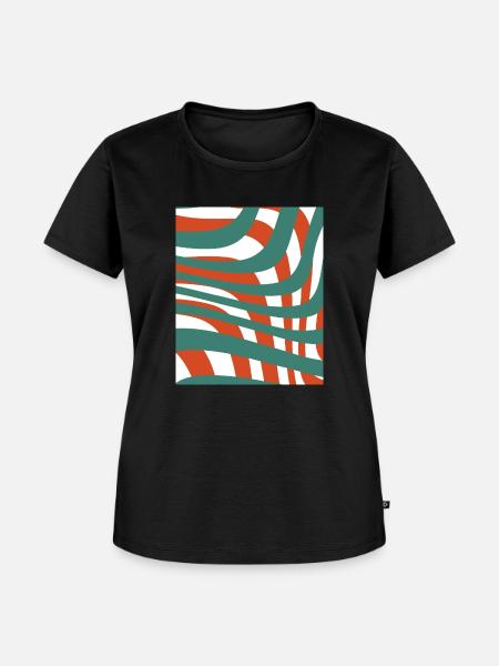Gemischte gewellte Muster - Frauen Premium Bio T-Shirt - Schwarz