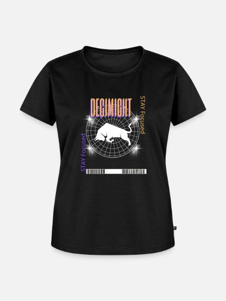 Decimight Bull - Frauen Premium Bio T-Shirt - Schwarz