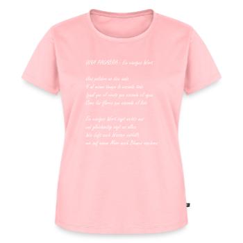 Ein einziges Wort - Frauen Premium Bio T-Shirt - Rosa - Vorne - AI Model Female 172 dark (172cm)