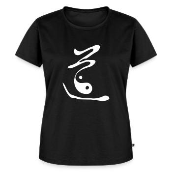TAO YINYANG - Frauen Premium Bio T-Shirt - Schwarz - Vorne - Selfina (174cm)
