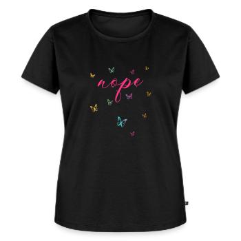 Nope - Einfach mal Nein sagen! - Frauen Premium Bio T-Shirt - Schwarz - Vorne - Selfina (174cm)