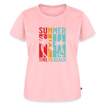 T-shirt d’été - T-shirt Premium bio Femme - rose - Devant - AI Model Female 172 dark (172cm)