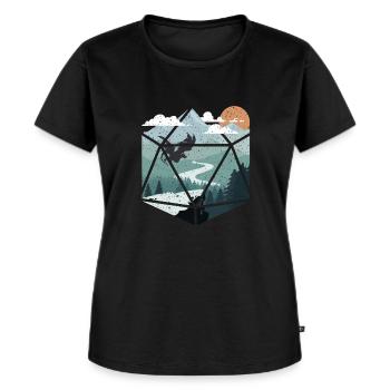 RPG RPG Tabletop Rollenspiel Würfel Drachenburg - Frauen Premium Bio T-Shirt - Schwarz - Vorne - Selfina (174cm)