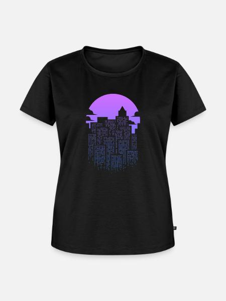 Elegante Fliederstadt - Frauen Premium Bio T-Shirt - Schwarz