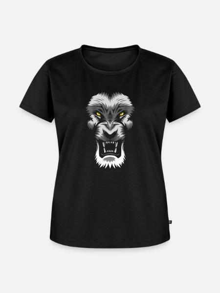 Leon im Schatten - Frauen Premium Bio T-Shirt - Schwarz