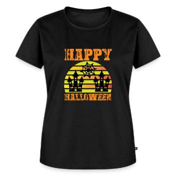 Halloween - Frauen Premium Bio T-Shirt - Schwarz - Vorne - Selfina (174cm)
