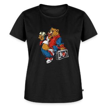 Funny Cute Bear - Women's Premium Organic T-shirt - black - Front - Selfina (174cm)