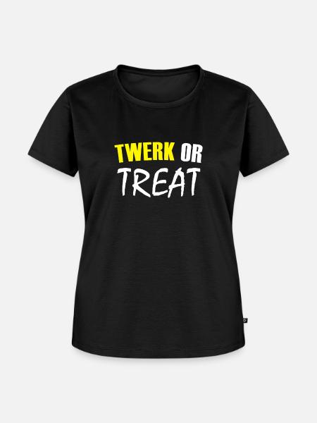 Twerk oder Treat Halloween - Frauen Premium Bio T-Shirt - Schwarz