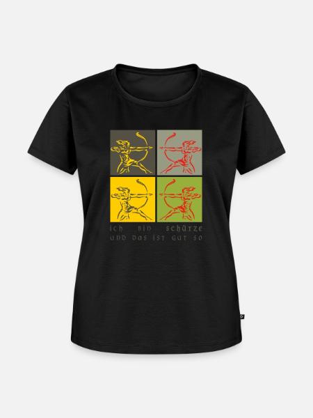 Schütze - Frauen Premium Bio T-Shirt - Schwarz