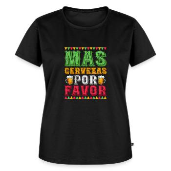 Mas Cervezas Por Favor Party Cinco De Mayo - Women's Premium Organic T-shirt - black - Front - Selfina (174cm)