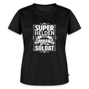 Soldat Militär Armee Soldaten Offizier Spruch - Frauen Premium Bio T-Shirt - Schwarz - Vorne - Selfina (174cm)