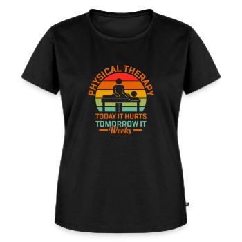 Physiotherapist Massage Physio Physiotherapy - Women's Premium Organic T-shirt - black - Front - Selfina (174cm)