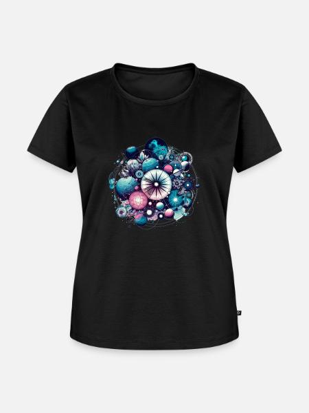 Kosmische Collage - Frauen Premium Bio T-Shirt - Schwarz