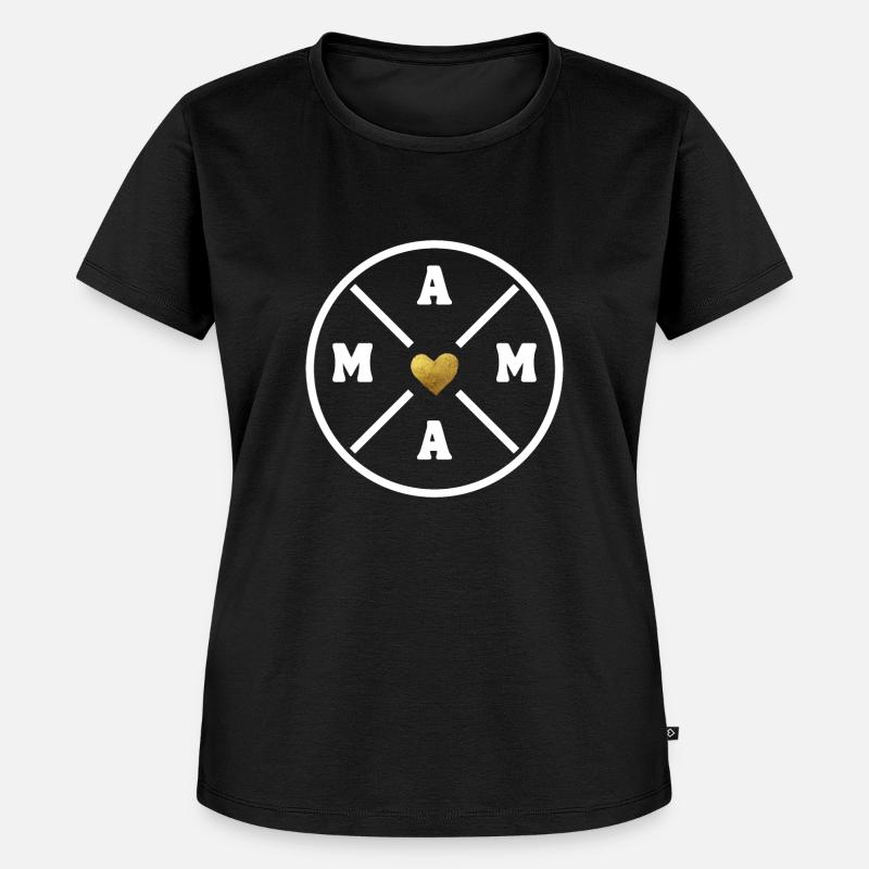 Mama Mutter Muttertag Geschenk - Frauen Premium Bio T-Shirt - Schwarz