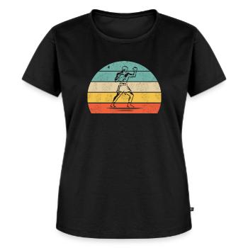 Match de boxe Boxer - T-shirt Premium bio Femme - noir - Devant - Selfina (174cm)