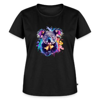 Koala - Frauen Premium Bio T-Shirt - Schwarz - Vorne - Selfina (174cm)