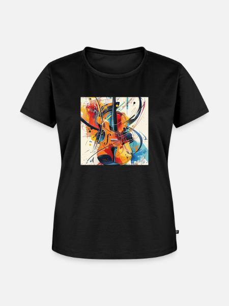 Violine - Frauen Premium Bio T-Shirt - Schwarz
