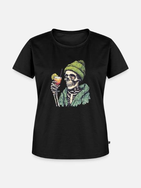 Skeleton - Frauen Premium Bio T-Shirt - Schwarz