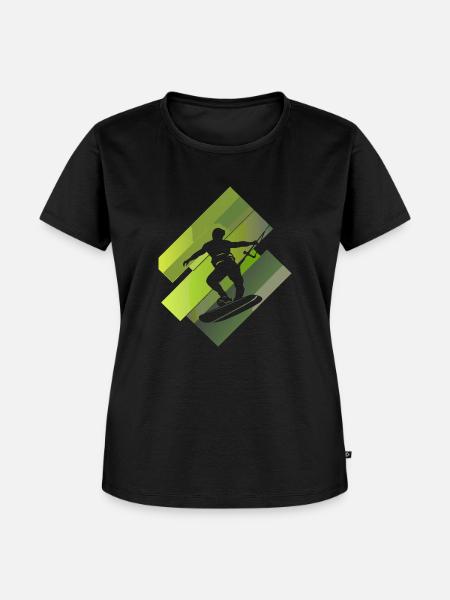 Wakeboarding Wakeboard - Frauen Premium Bio T-Shirt - Schwarz